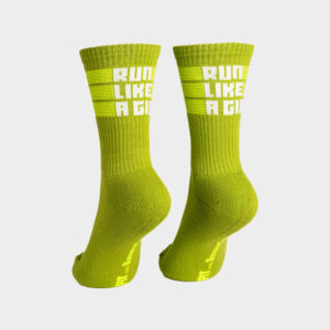 Calcetines 'Run Like a Girl' Amarillos