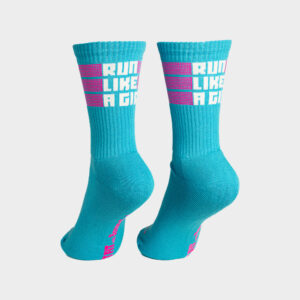 Calcetines 'Run Like a Girl' Azules