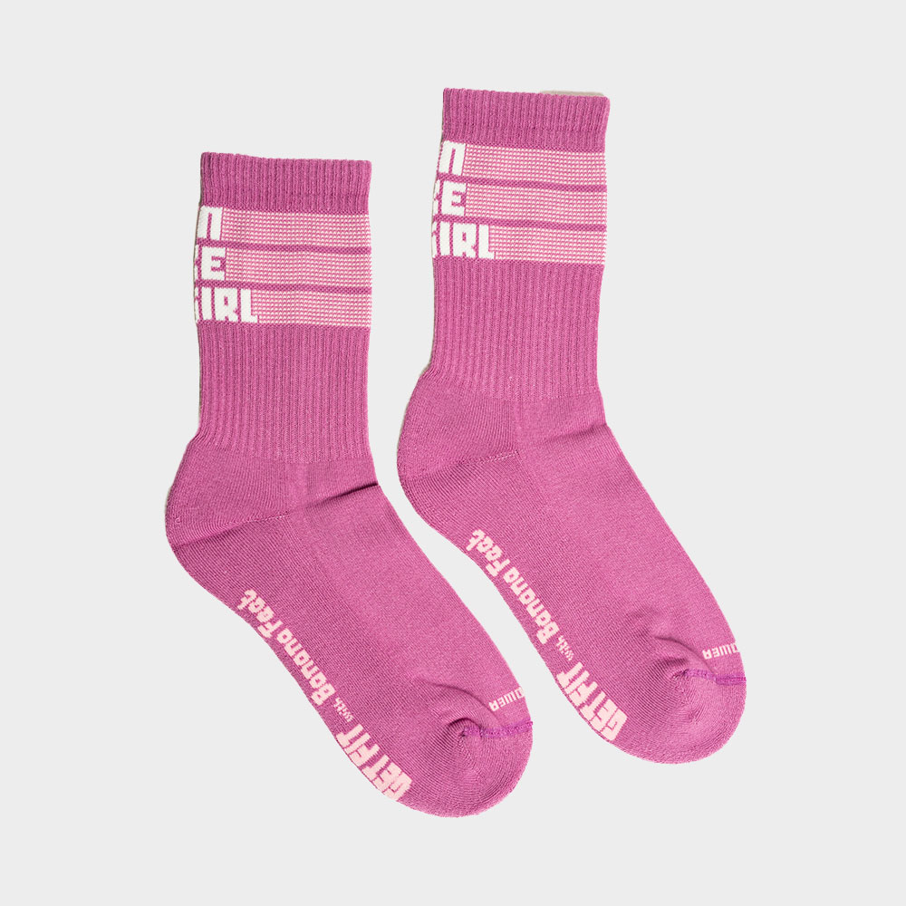 Calcetines 'Run Like a Girl' Rosas - Imagen 5