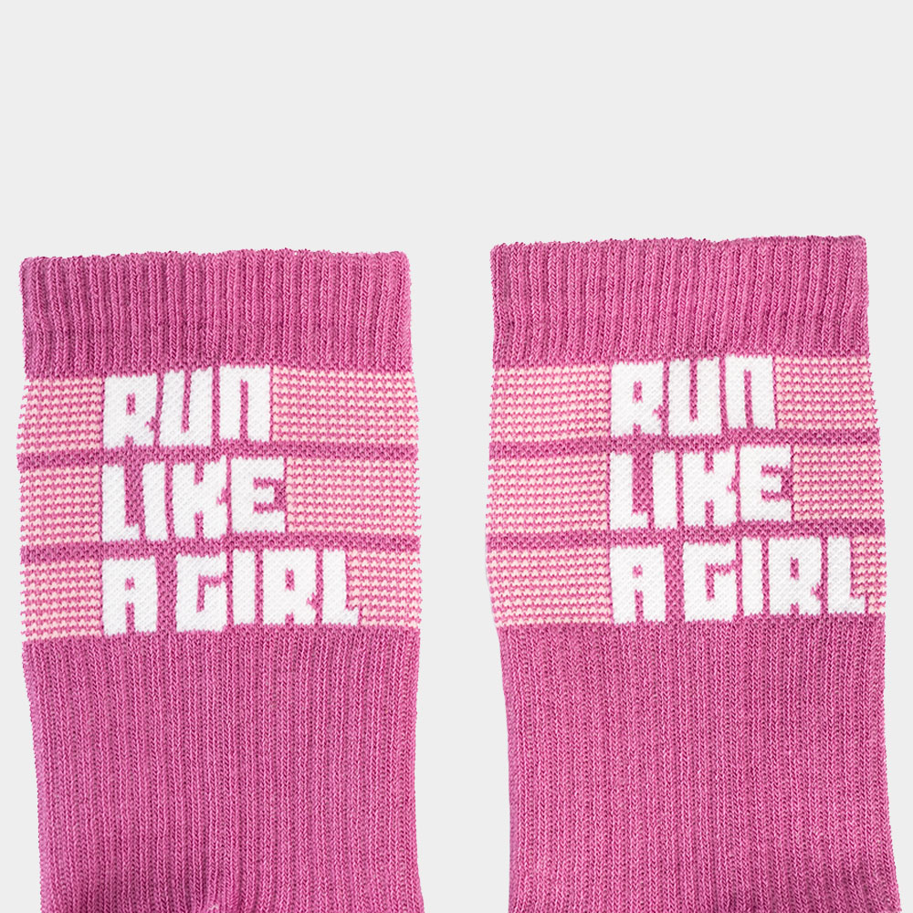Calcetines 'Run Like a Girl' Rosas - Imagen 4