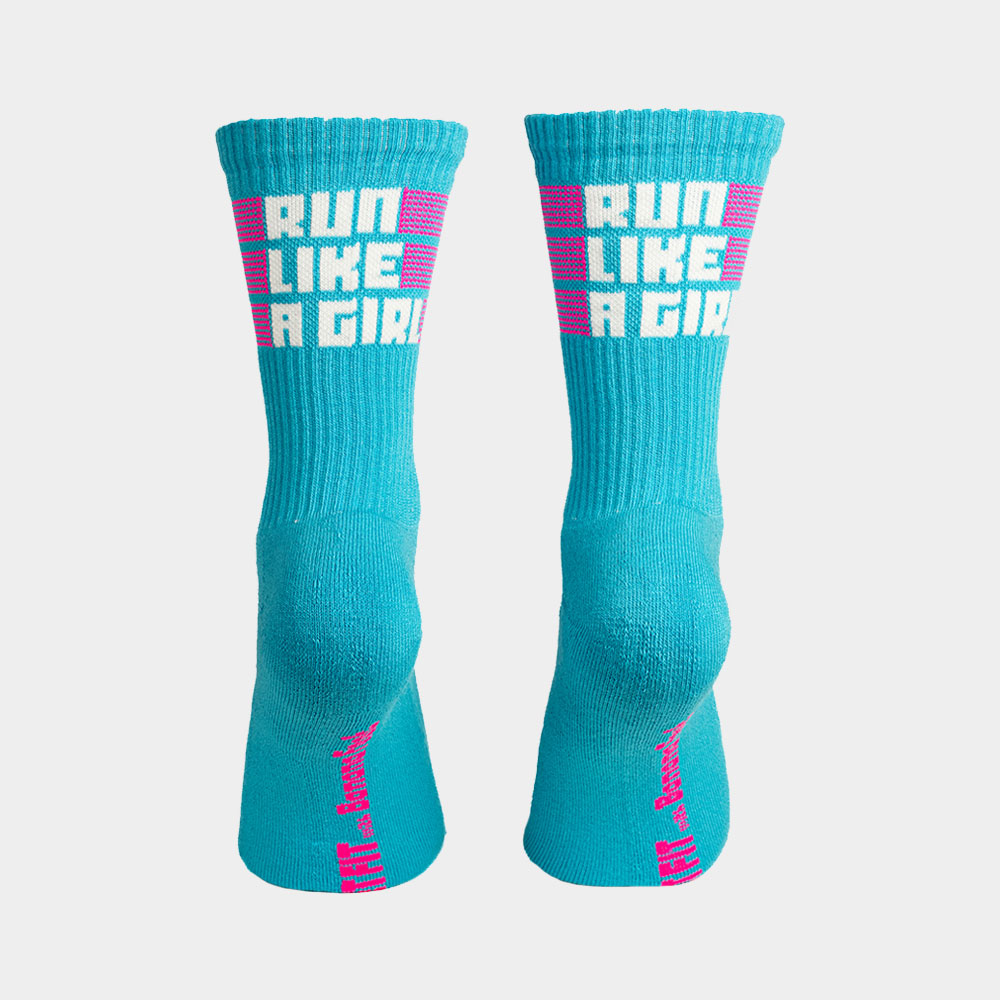 Calcetines 'Run Like a Girl' Azules - Imagen 3