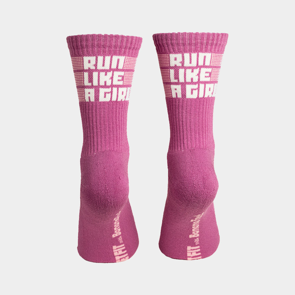 Calcetines 'Run Like a Girl' Rosas - Imagen 3