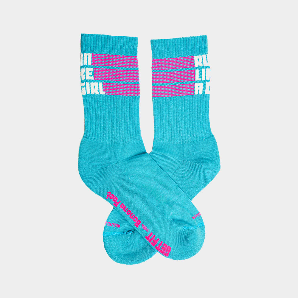 Calcetines 'Run Like a Girl' Azules - Imagen 2