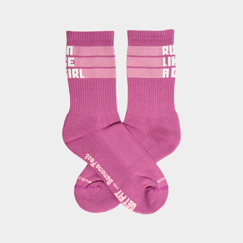 Calcetines 'Run Like a Girl' Rosas - Imagen 2